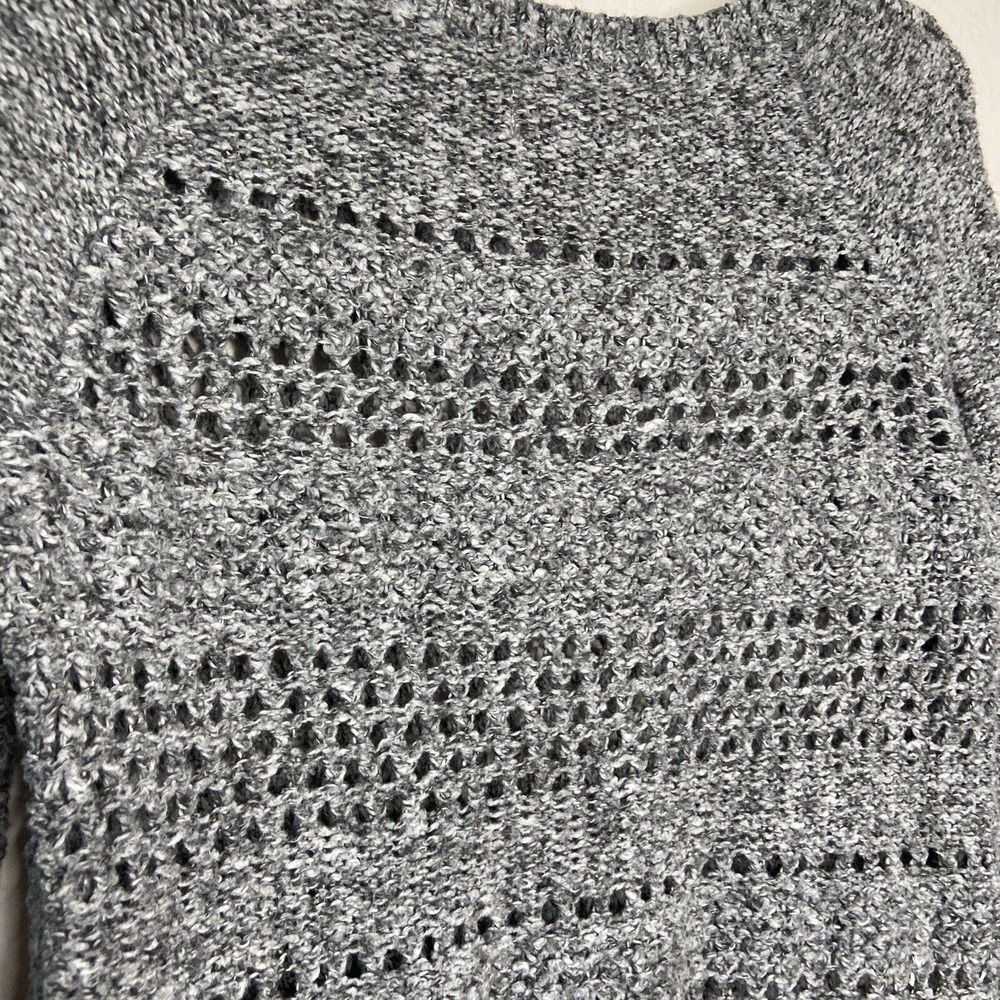 Abercrombie & Fitch Gray Open Knit Sweater Sz XS - Picture 6 of 7